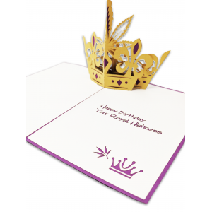 "Your Royal Highness" Happy Birthday Card With Popup Crown